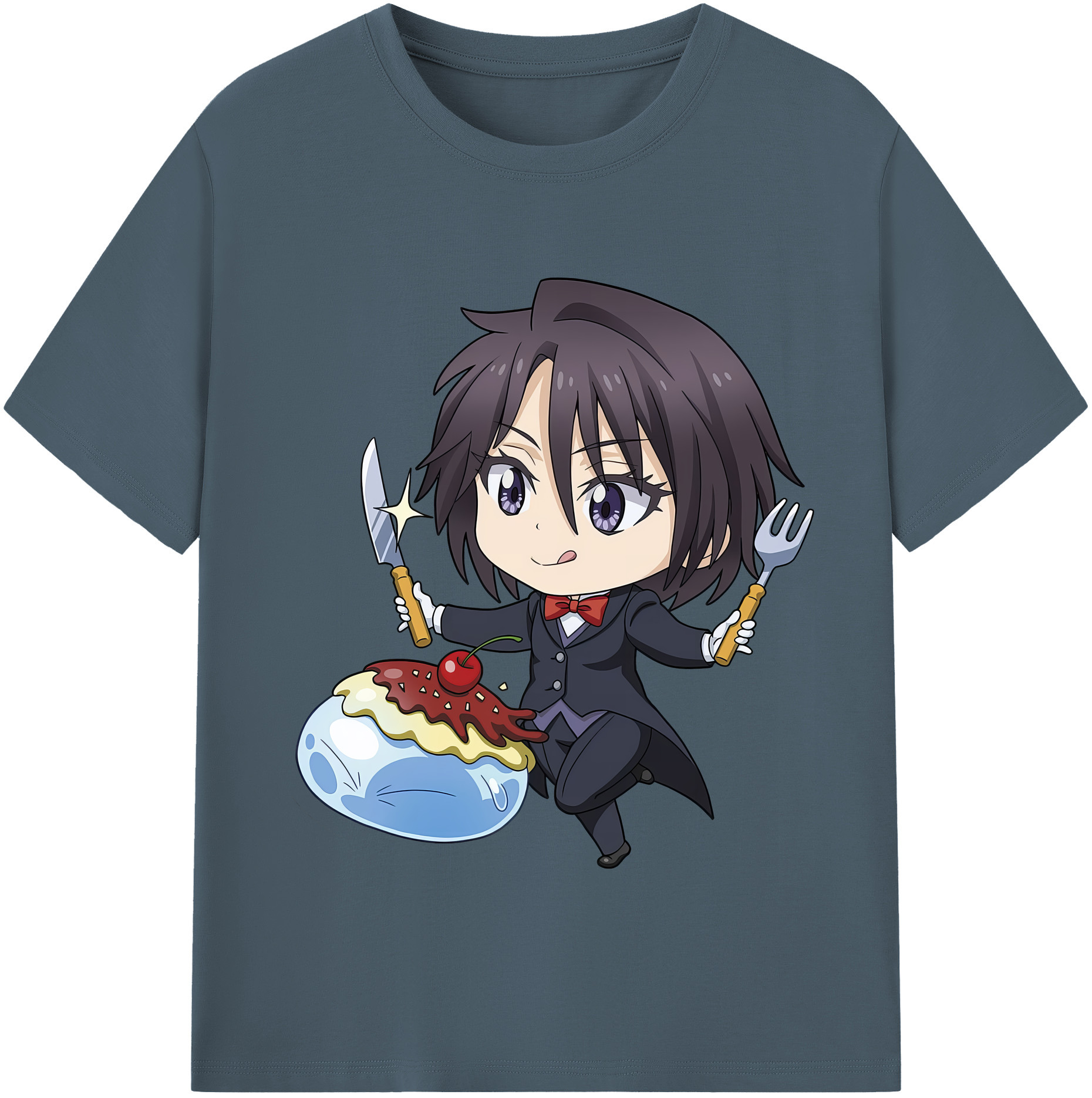 （画像用） 転スラ Regarding Reincarnated to Slime 綿100％半袖Tシャツ（フロントプリント）